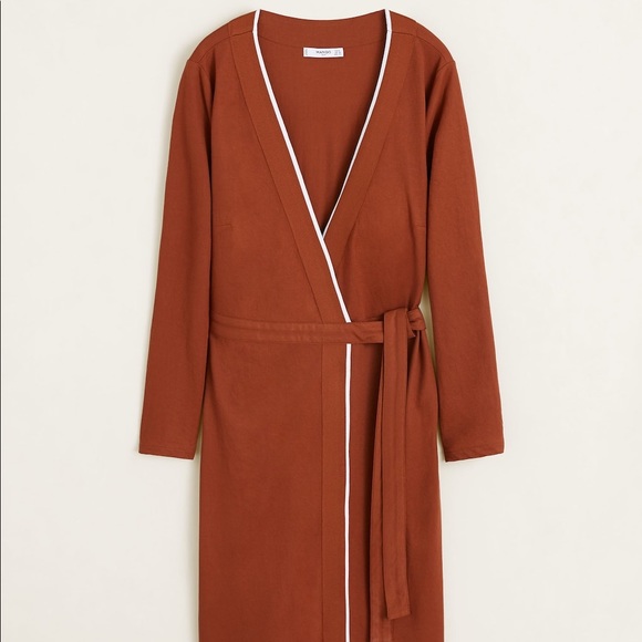 bow wrap dress mango